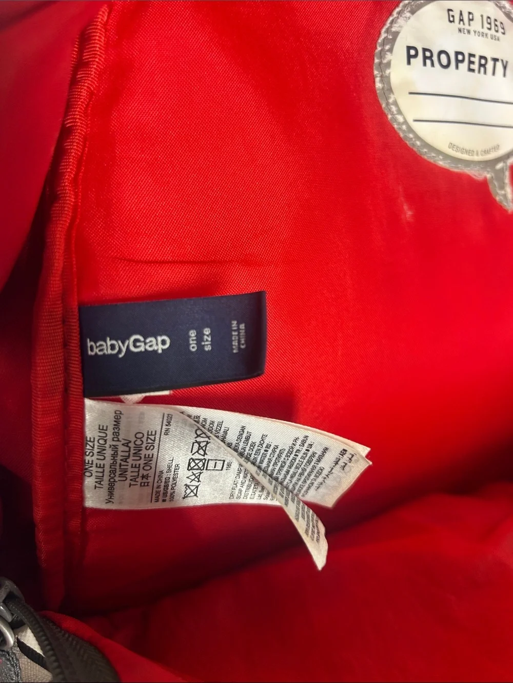 GAP Camo Shark Backpack with Red Accents